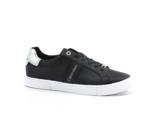CALVIN KLEIN Low Pro Lace Up Sneaker Logo Nero Black Silver HW0HW00870 - Sandrini Calzature e Abbigliamento