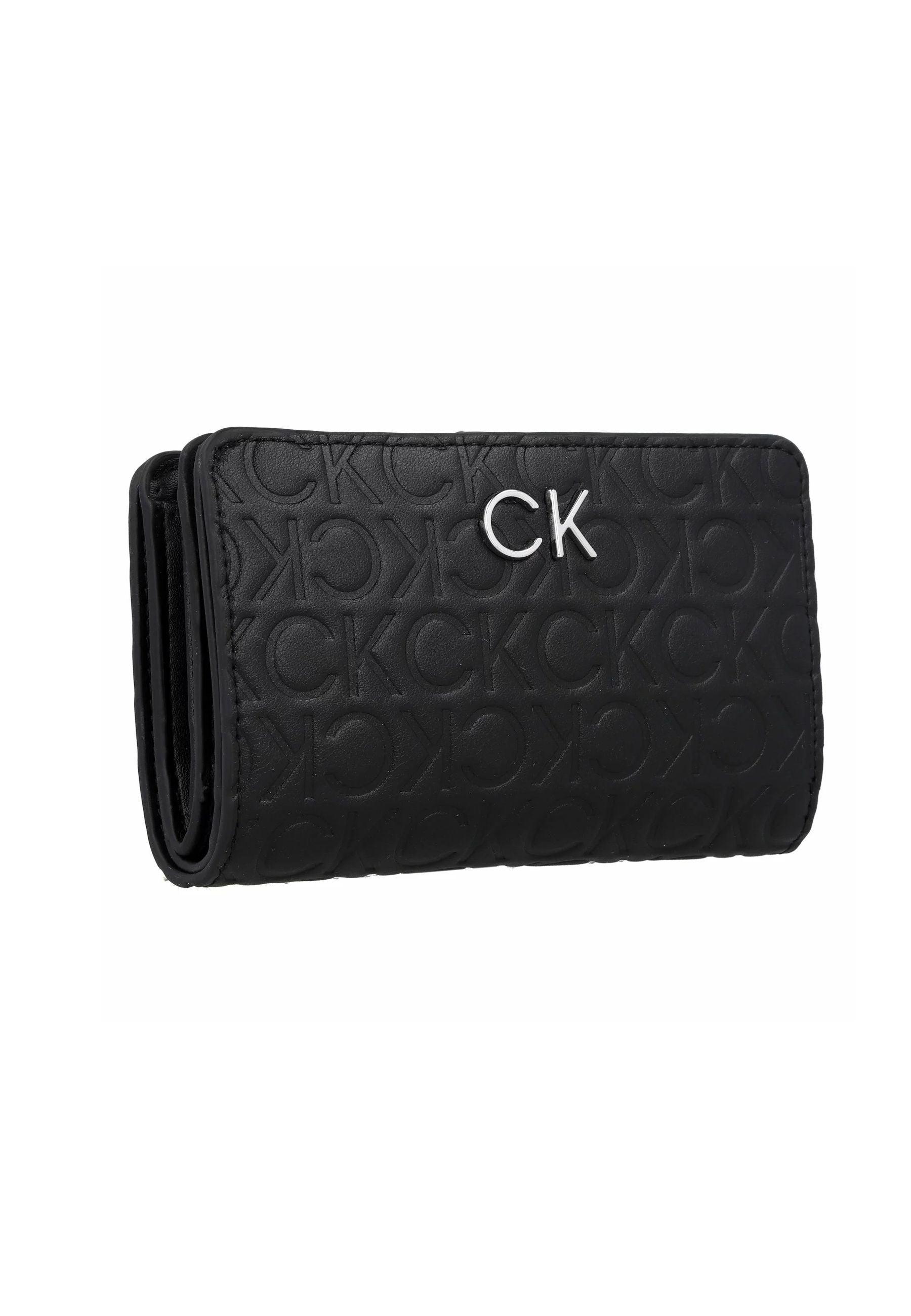 CALVIN KLEIN Portafoglio Re-Lock Monogram Donna Black K60K610240 - Sandrini Calzature e Abbigliamento