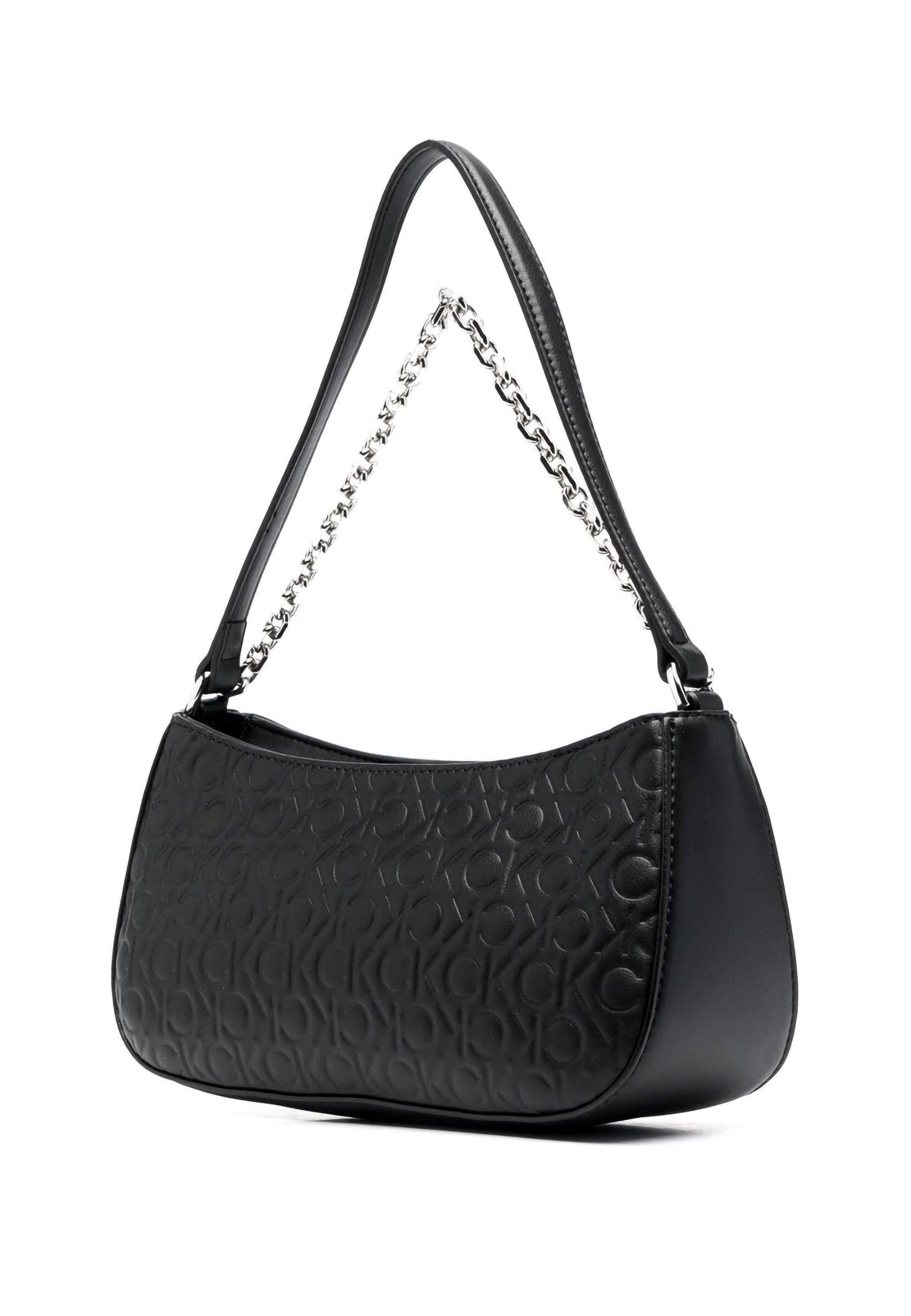 CALVIN KLEIN Re-Lock Borsa Shoulder Monogram Black K60K610204 - Sandrini Calzature e Abbigliamento