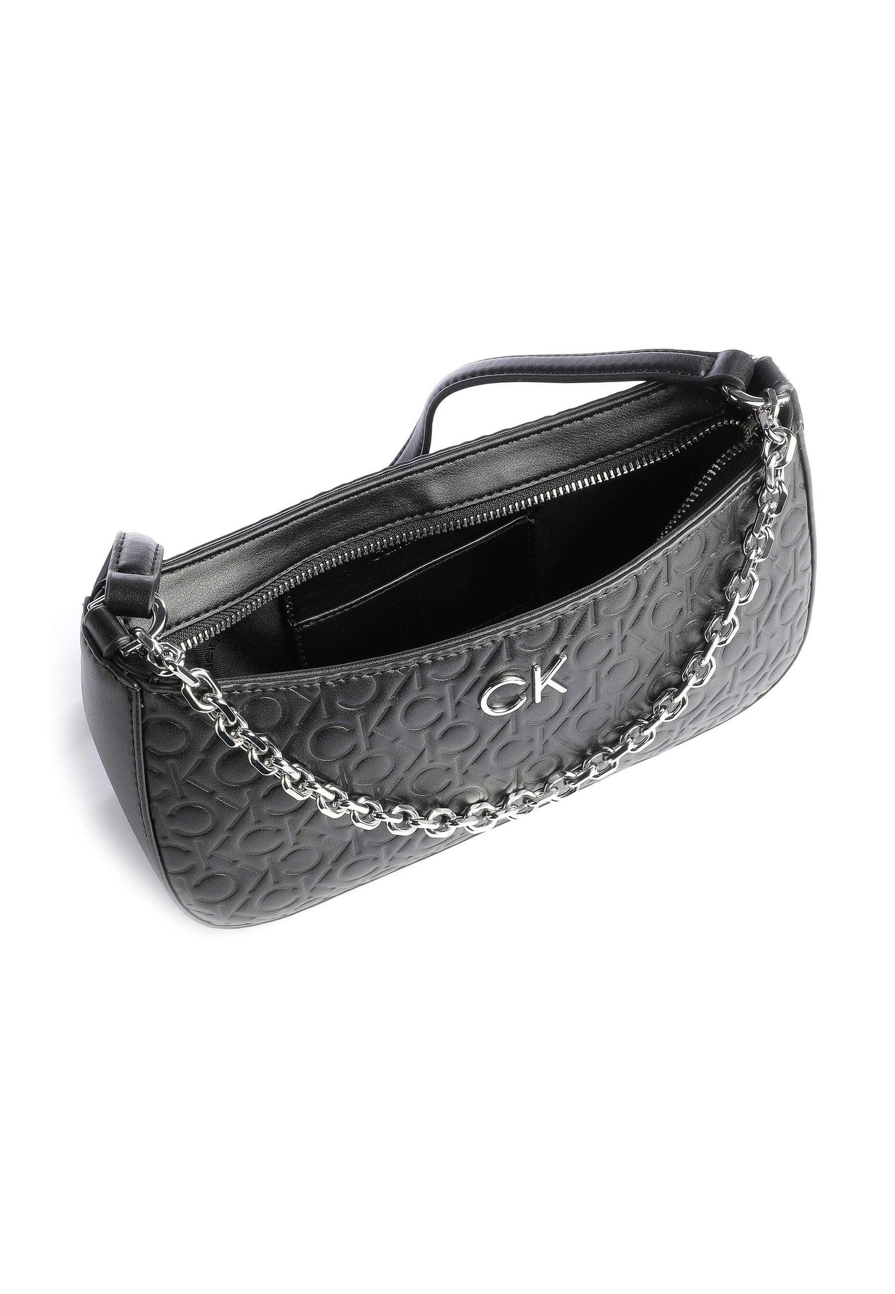 CALVIN KLEIN Re-Lock Borsa Shoulder Monogram Black K60K610204 - Sandrini Calzature e Abbigliamento