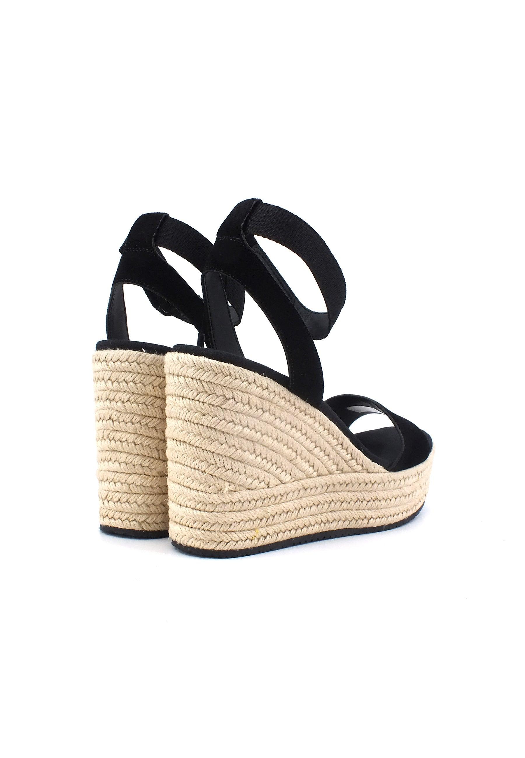 CALVIN KLEIN Sandalo Zeppa Donna Black YW0YW01026 - Sandrini Calzature e Abbigliamento