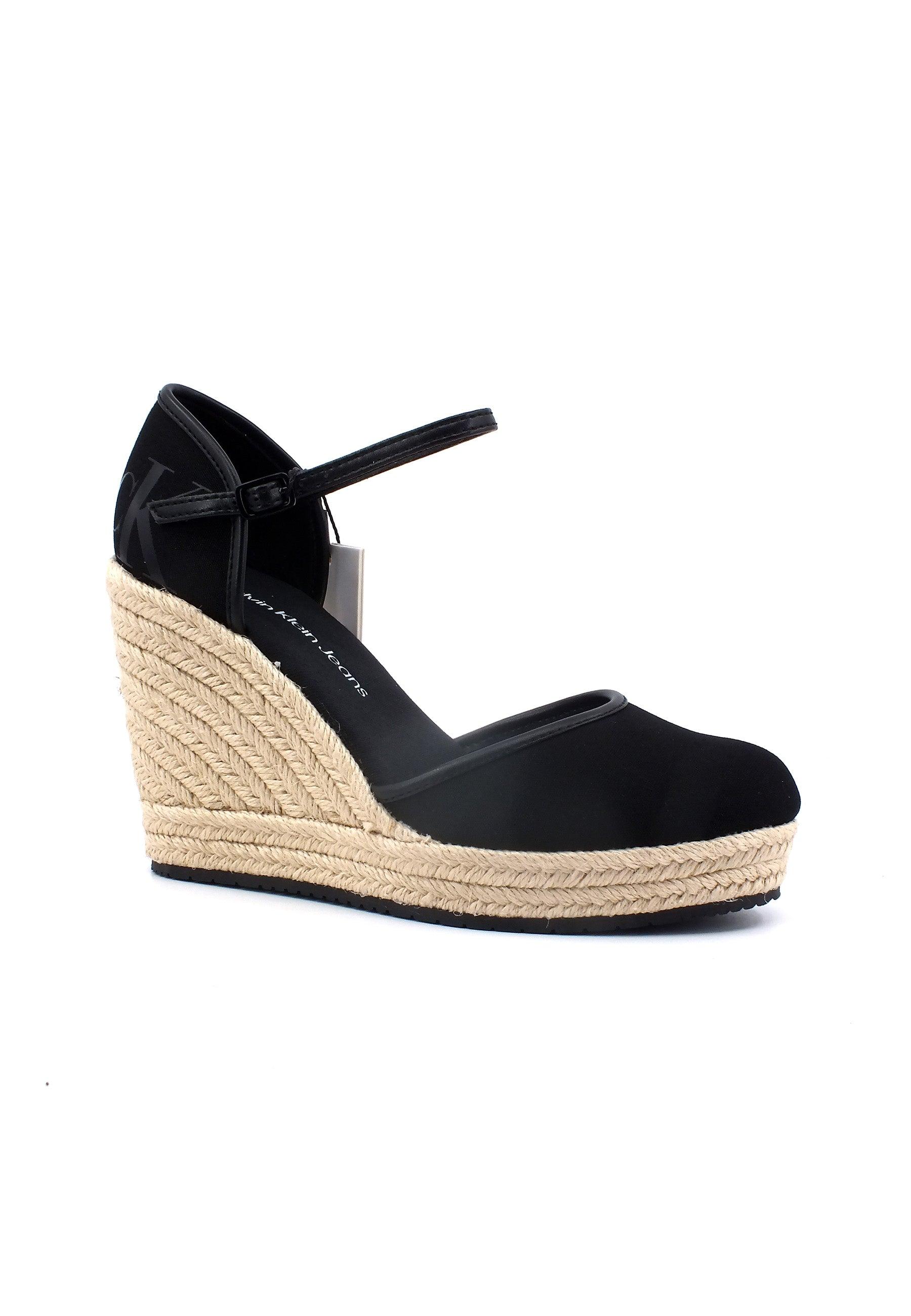 CALVIN KLEIN Sandalo Zeppa Donna Black YW0YW01194 - Sandrini Calzature e Abbigliamento