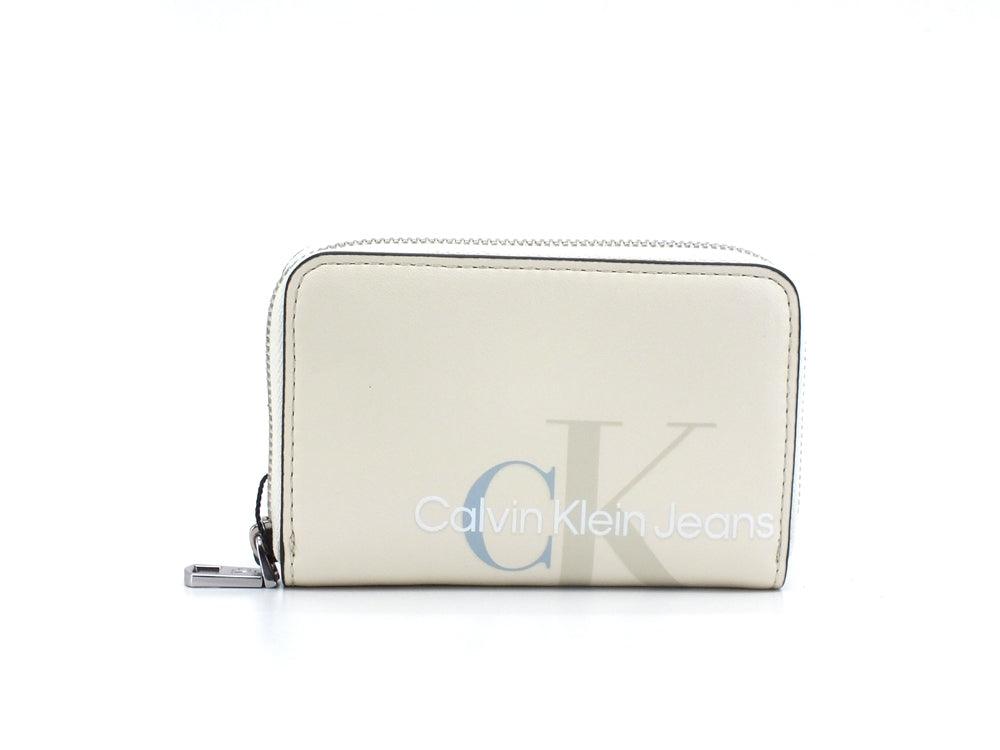 CALVIN KLEIN Sculpted Mono Med Zip Portafoglio Tofu K60K608960 - Sandrini Calzature e Abbigliamento