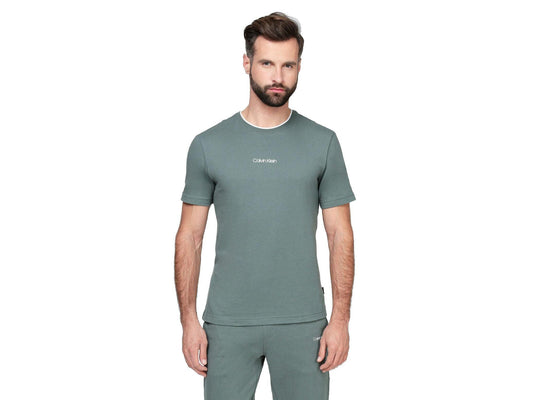 CALVIN KLEIN T-Shirt Logo Uomo Green Sage K10K107845 - Sandrini Calzature e Abbigliamento