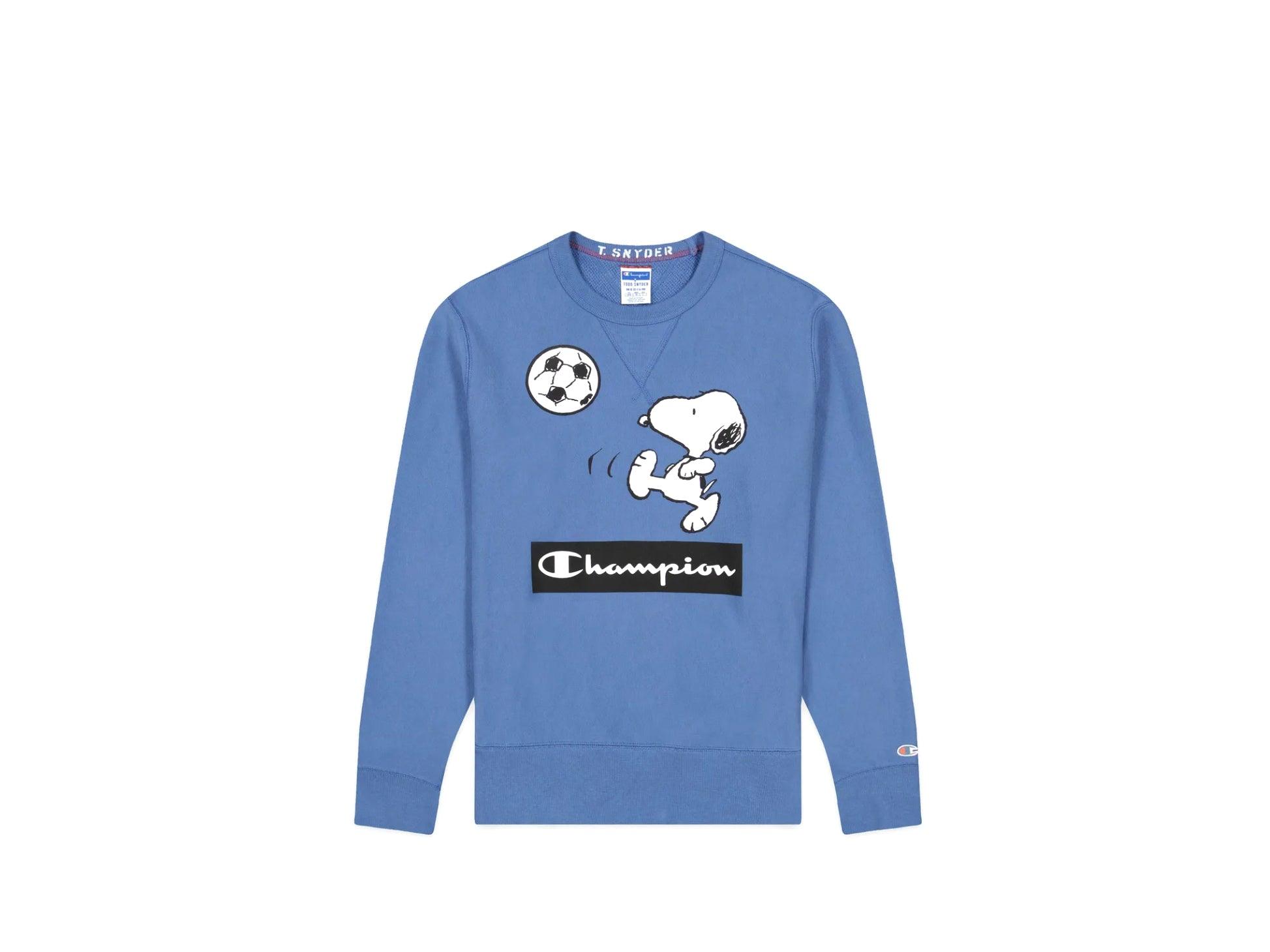 CHAMPION By Todd Snyder Felpa Snoopy Peanuts Blu 217798 - Sandrini Calzature e Abbigliamento