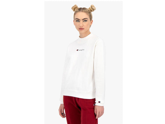 CHAMPION Felpa Girocollo Logo Bianco 114465 - Sandrini Calzature e Abbigliamento