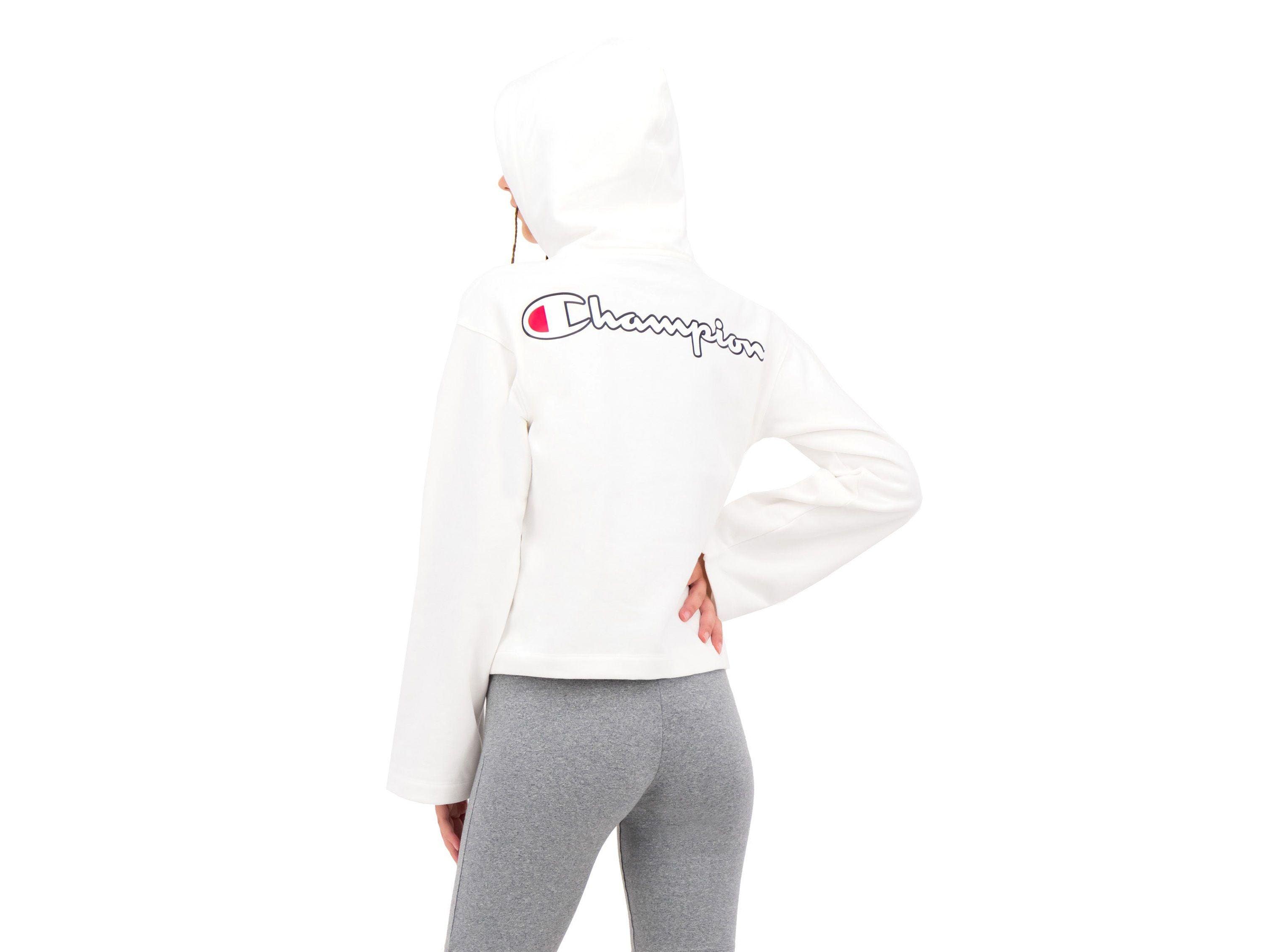 CHAMPION Felpa Logo Retro Cappuccio White 113186 - Sandrini Calzature e Abbigliamento