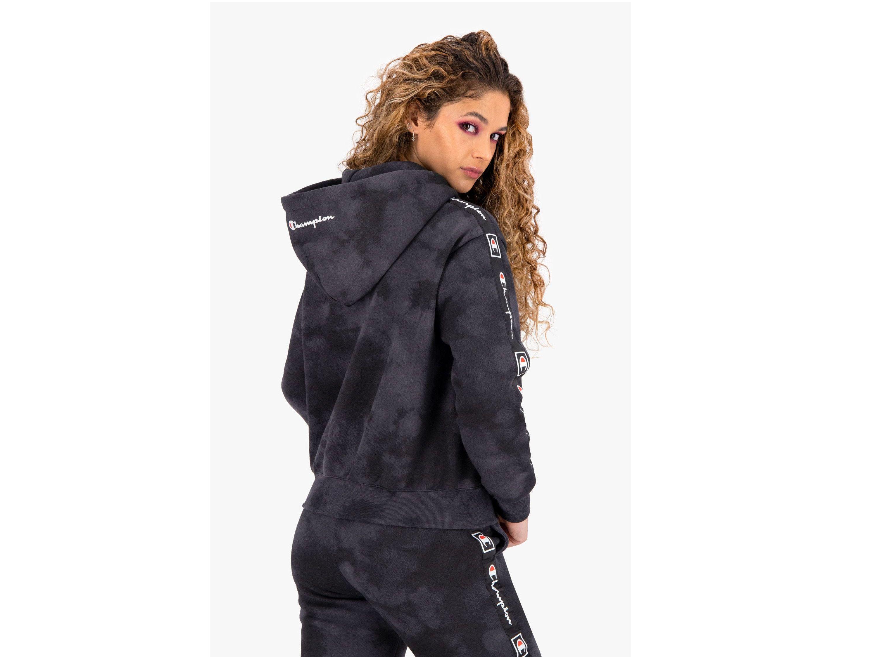 CHAMPION Felpa Zip Logo Nero Grigio 114756 - Sandrini Calzature e Abbigliamento