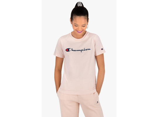 CHAMPION T-Shirt Logo Rosa 114472 - Sandrini Calzature e Abbigliamento