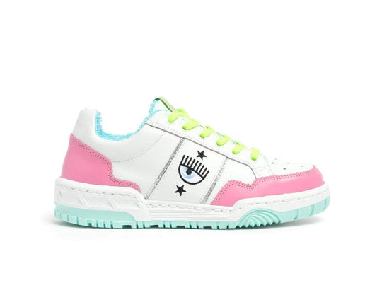 CHIARA FERRAGNI CF-1 Sneaker Donna Logo Eyelike White Pink CF2901-072 - Sandrini Calzature e Abbigliamento