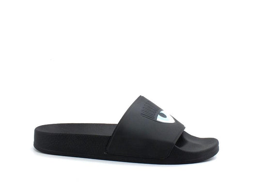 CHIARA FERRAGNI Ciabatta Slipper Eyelike Rubber Black CF2955-001 - Sandrini Calzature e Abbigliamento