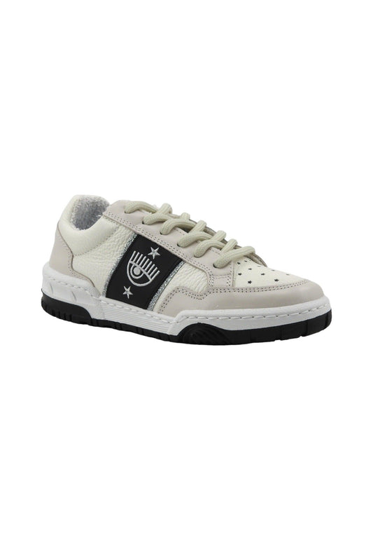 CHIARA FERRAGNI Sneaker Donna White Black CF3205-034 - Sandrini Calzature e Abbigliamento