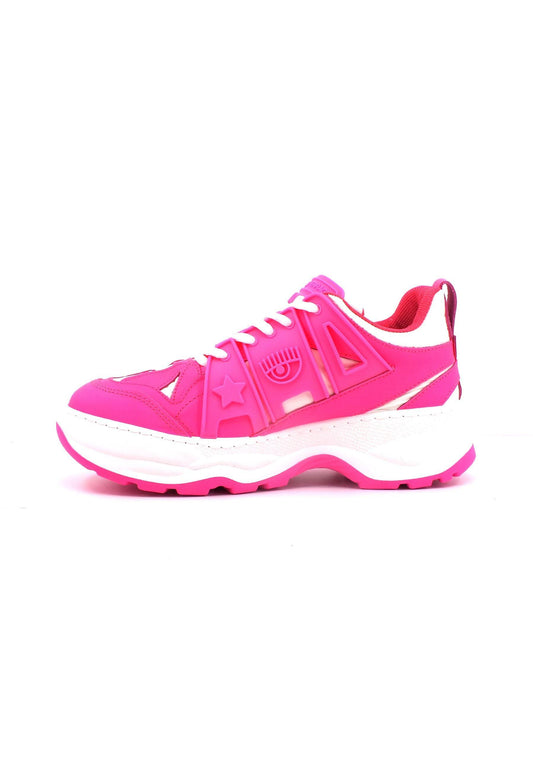 CHIARA FERRAGNI Sneaker Eye Donna Pink Fluo White CF3101-065 - Sandrini Calzature e Abbigliamento