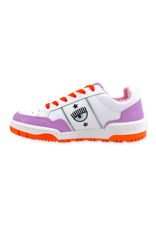 CHIARA FERRAGNI Sneaker Low Donna White Violet CF3003-136 - Sandrini Calzature e Abbigliamento