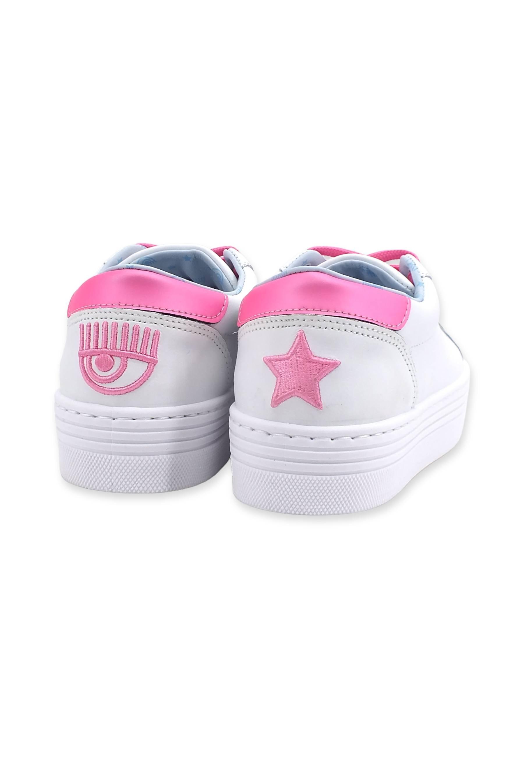CHIARA FERRAGNI Sneaker Tennis Donna White Pink CF2917-072 - Sandrini Calzature e Abbigliamento