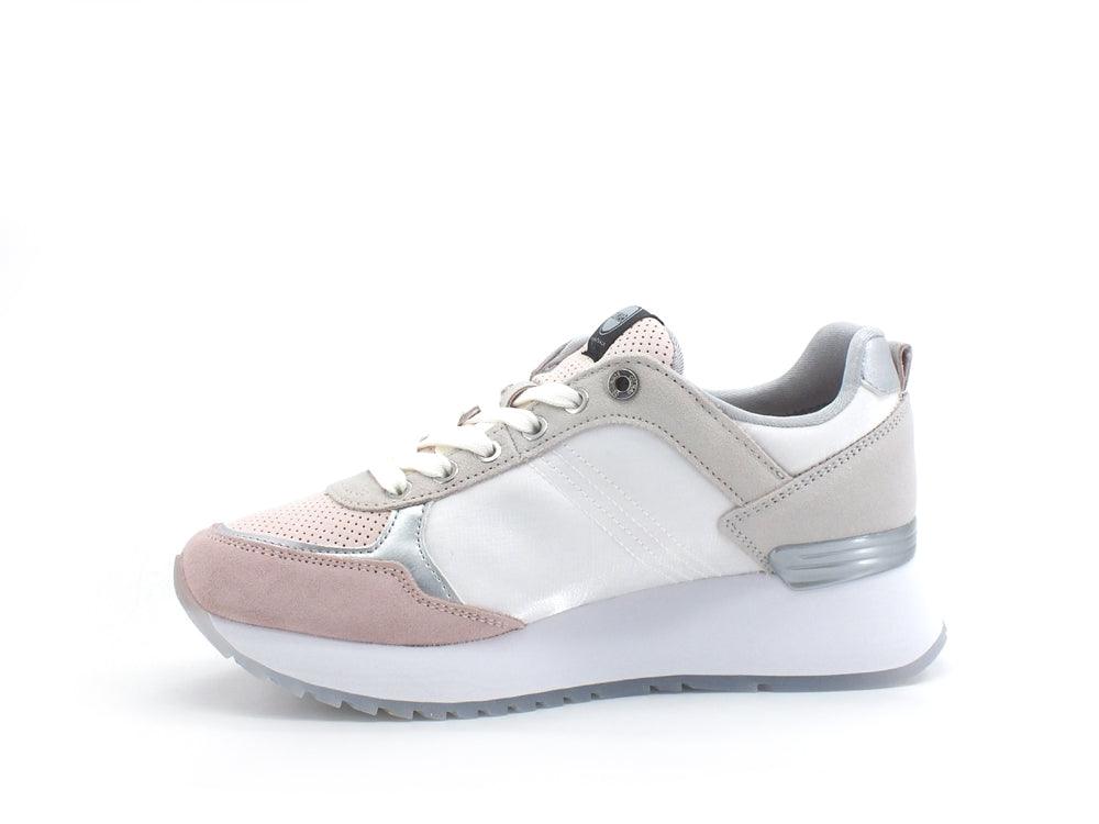 COLMAR High Outsole Sneaker Suede White Blush Pink TRAVISPRIME069 - Sandrini Calzature e Abbigliamento