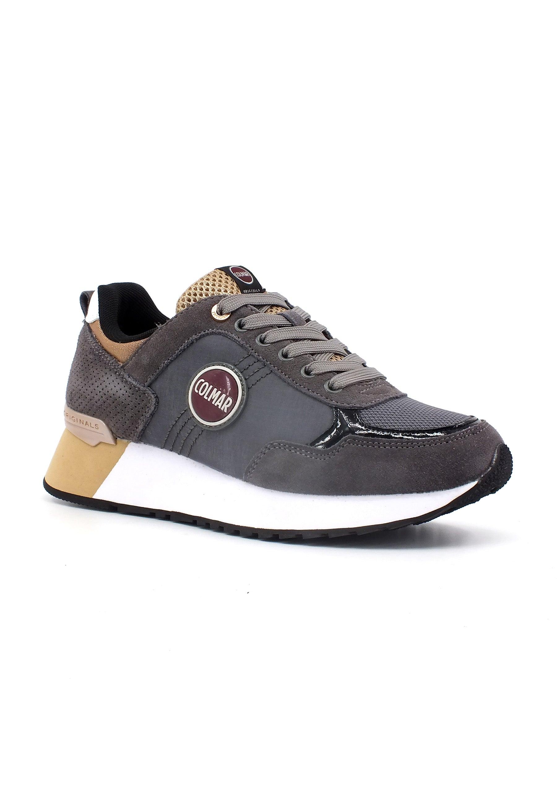 COLMAR Sneaker Donna Antracite Gold TRAVIS-AUTHENTIC-HIGHOUTSOLE - Sandrini Calzature e Abbigliamento