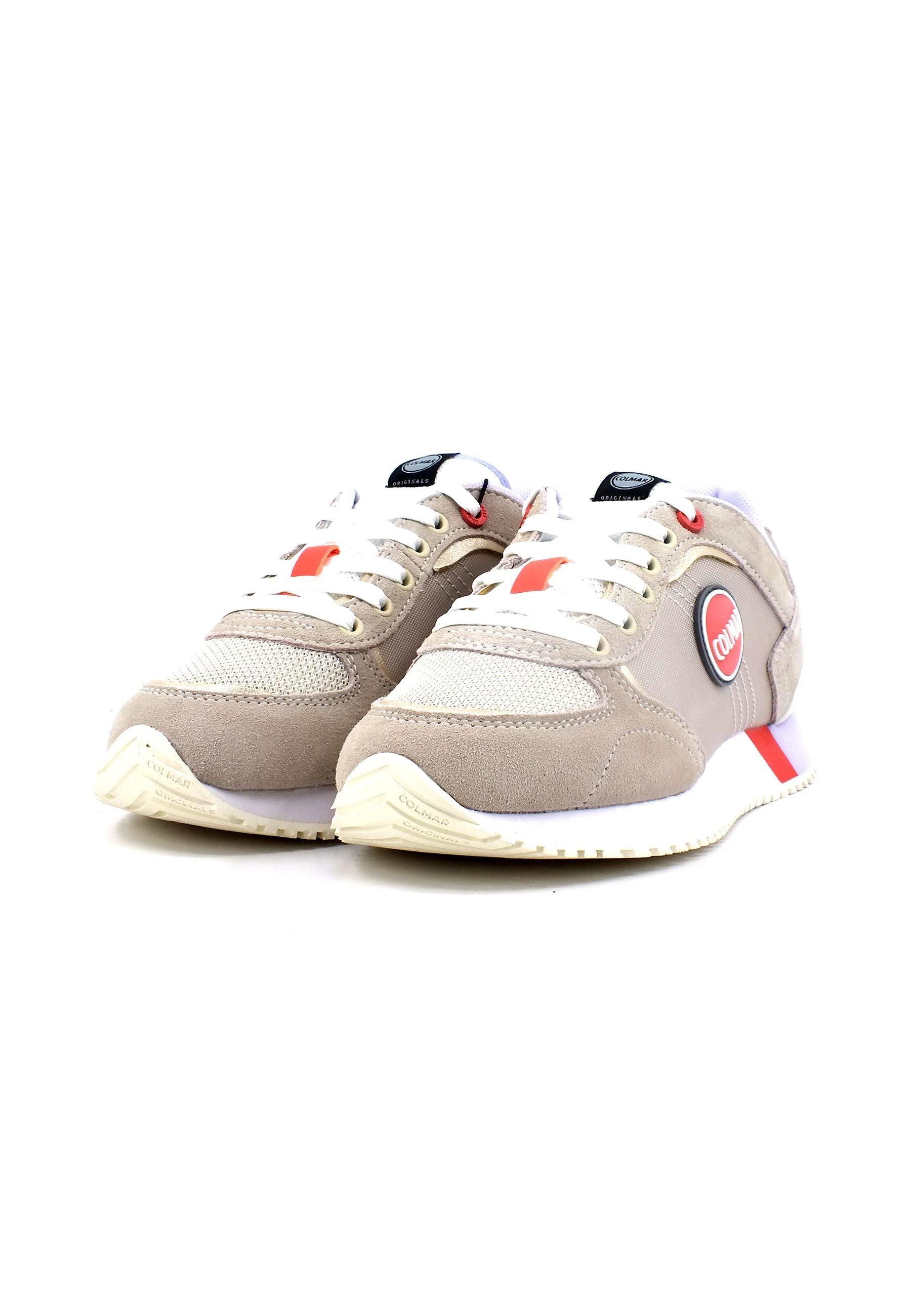 COLMAR Sneaker Donna Beige Lilac Coral TRAVIS PLUS COLORS - Sandrini Calzature e Abbigliamento