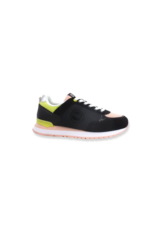 COLMAR Sneaker Running Donna Black Pink YellowGreen TRAVIS MELLOW - Sandrini Calzature e Abbigliamento