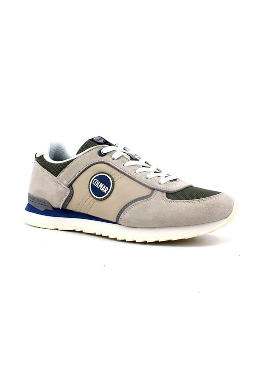 COLMAR Sneaker Uomo Beige Blue Green TRAVIS BLOCK - Sandrini Calzature e Abbigliamento