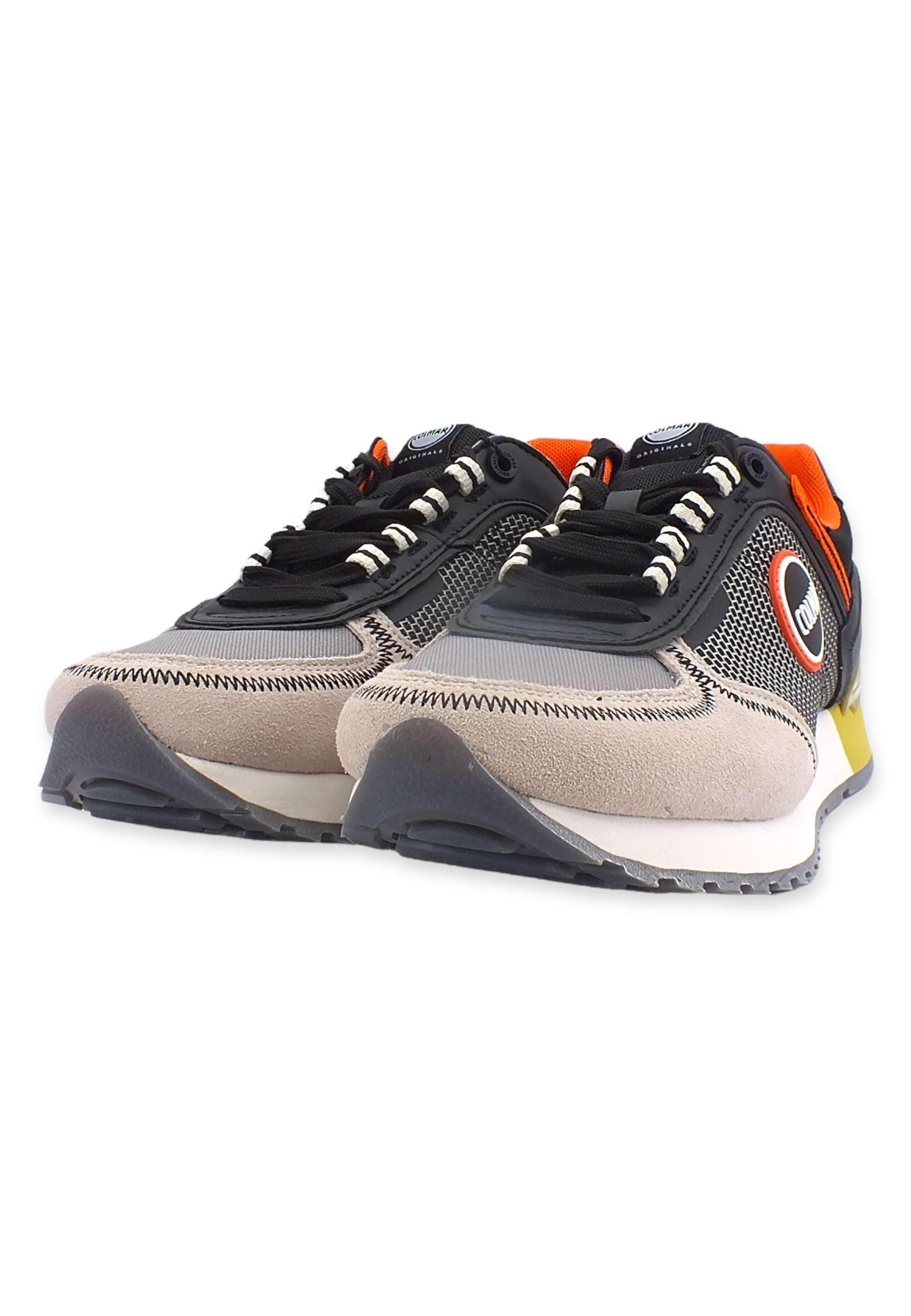 COLMAR Sneaker Uomo Black Ochre Beige TRAVIS SPORT MAGNET - Sandrini Calzature e Abbigliamento