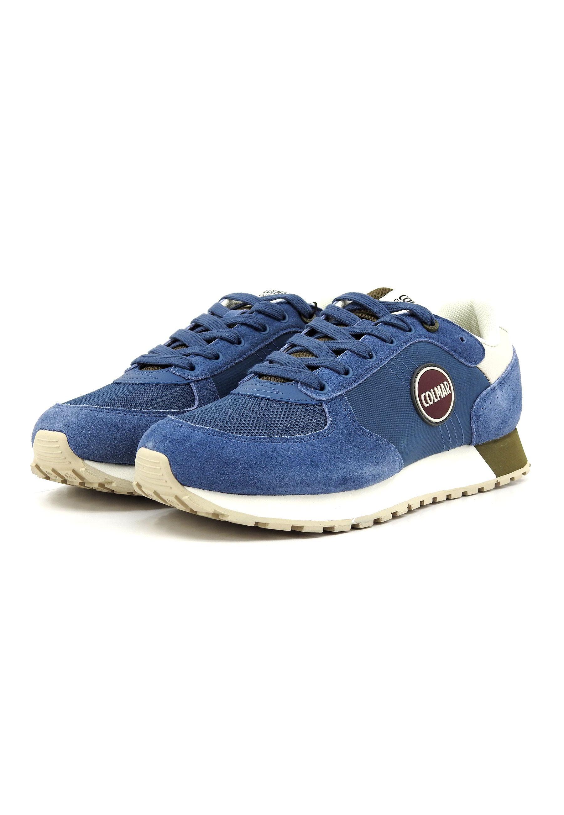 COLMAR Sneaker Uomo Denim Blue Green Beige TRAVIS AUTHETIC - Sandrini Calzature e Abbigliamento