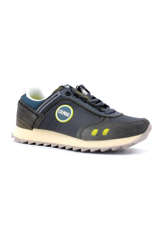 COLMAR Sneaker Uomo Grey Petrol Lime Blue TRAVIS-SPORTBITE - Sandrini Calzature e Abbigliamento