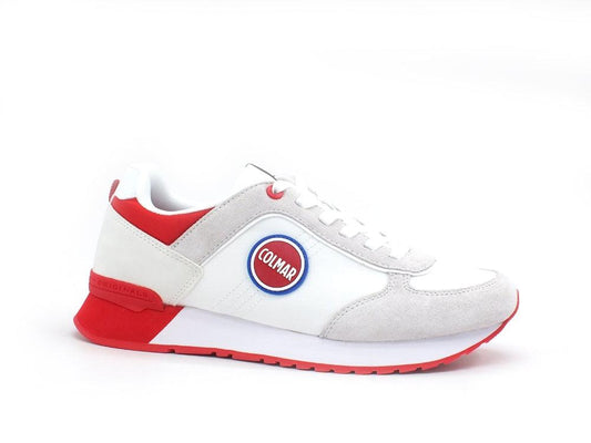COLMAR Travis Boost Sneaker Uomo White Red TRAVISBOOST133 - Sandrini Calzature e Abbigliamento