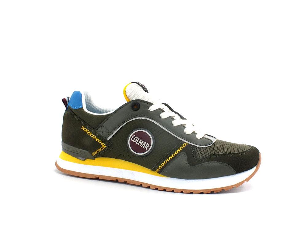 COLMAR Travis Pro Tex Sneaker Verde Giallo Blu TRAVISPROTEX047 - Sandrini Calzature e Abbigliamento