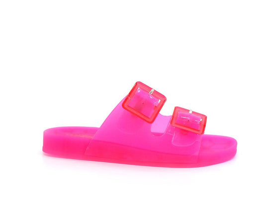 COLORS OF CALIFORNA Ciabatta 2 Fibbie Fluo Rosa Fuxia - Sandrini Calzature e Abbigliamento