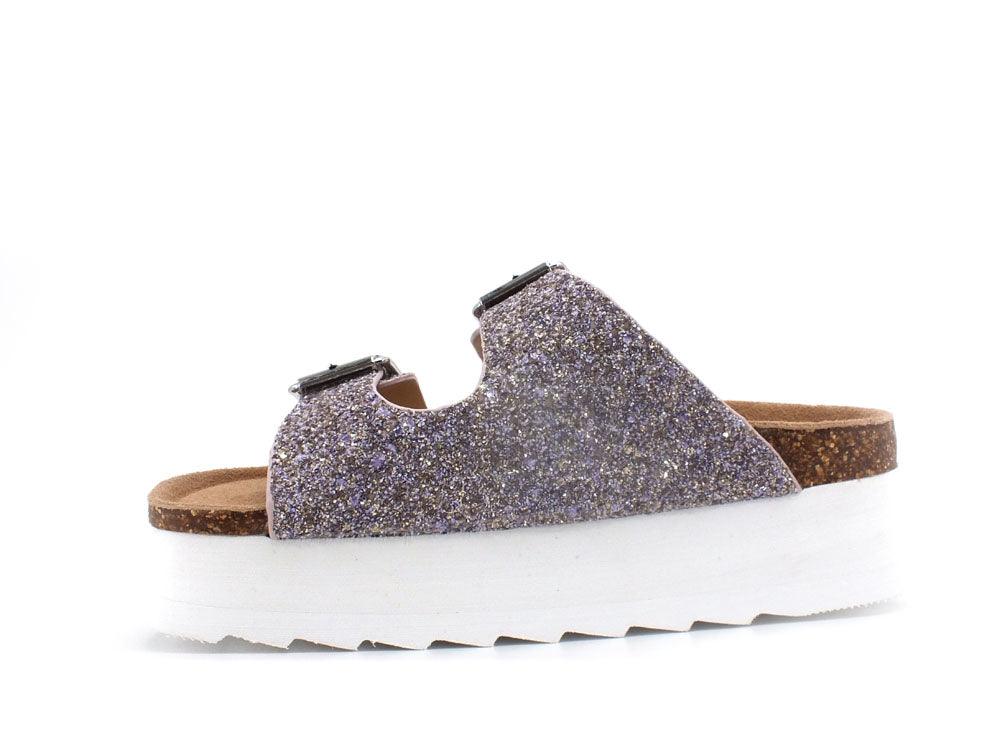 COLORS OF CALIFORNA Ciabatta Platform Glitter Viola Lilla - Sandrini Calzature e Abbigliamento