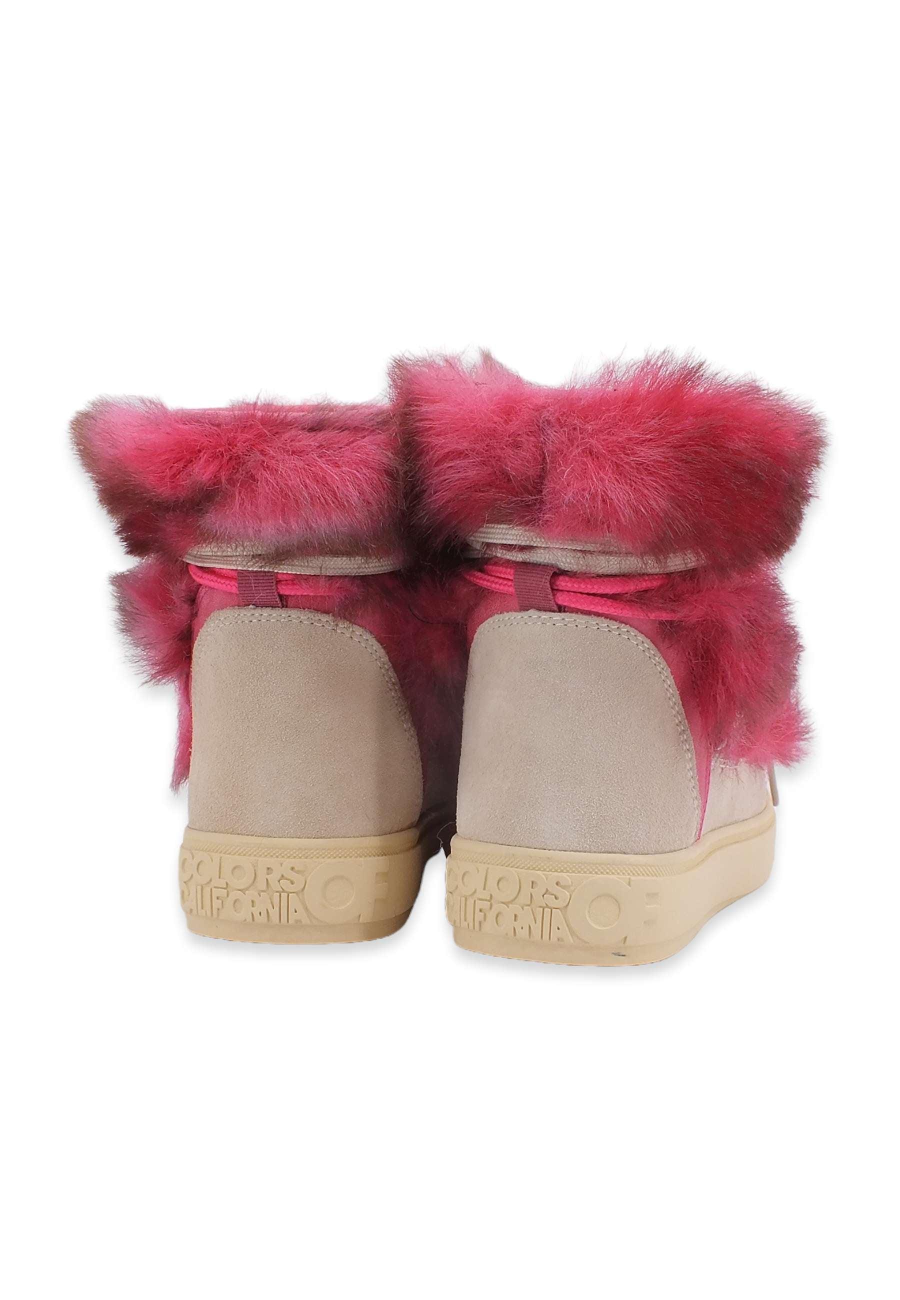 COLORS OF CALIFORNIA Boot Snow Stivaletto Pelo Donna Rosa Fuxia HC.YSNOW020 - Sandrini Calzature e Abbigliamento