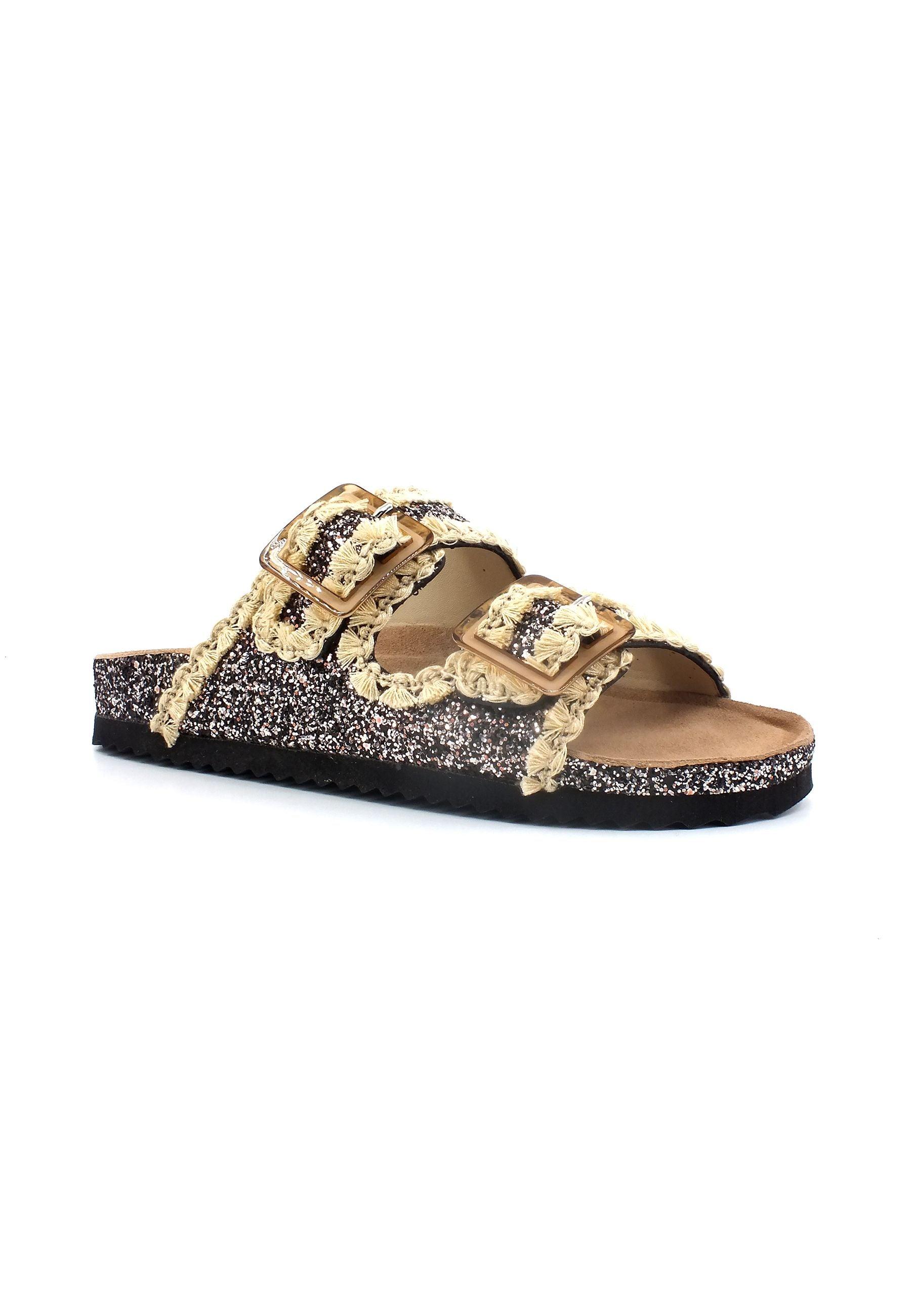 COLORS OF CALIFORNIA Ciabatta Donna Glitter Black HC.BIO079 - Sandrini Calzature e Abbigliamento
