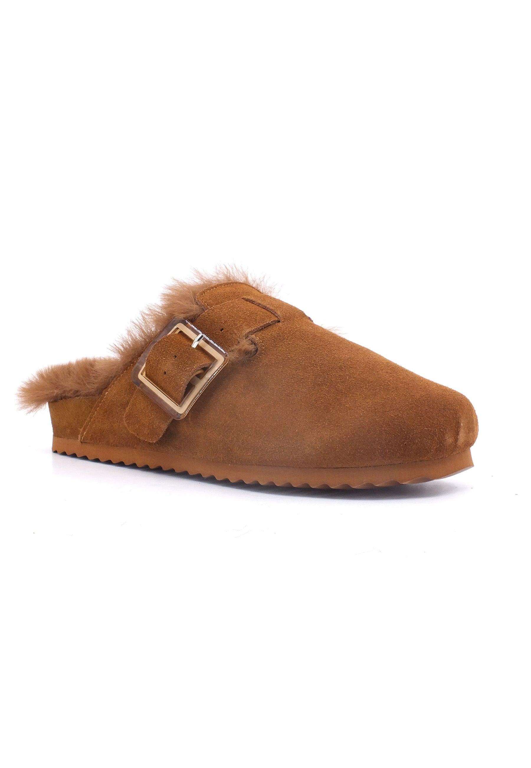 COLORS OF CALIFORNIA Ciabatta Pelo Donna Cognac Marrone HC.FURBIO024 - Sandrini Calzature e Abbigliamento