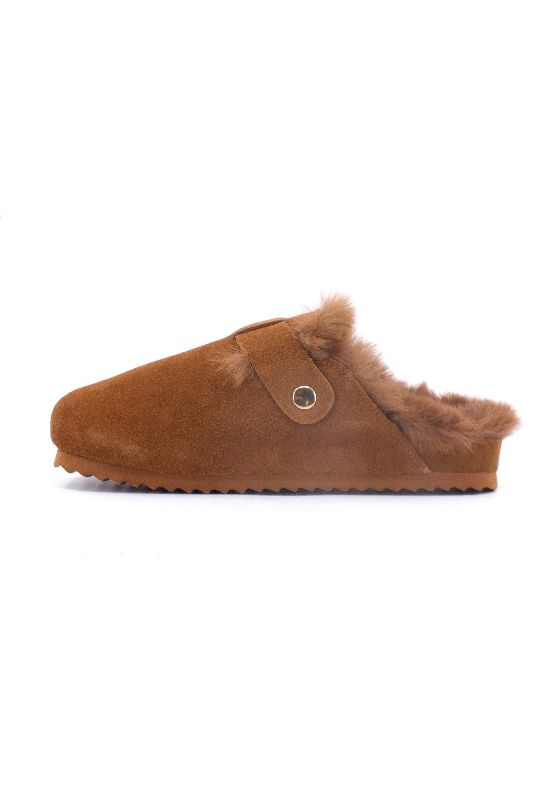 COLORS OF CALIFORNIA Ciabatta Pelo Donna Cognac Marrone HC.FURBIO024 - Sandrini Calzature e Abbigliamento