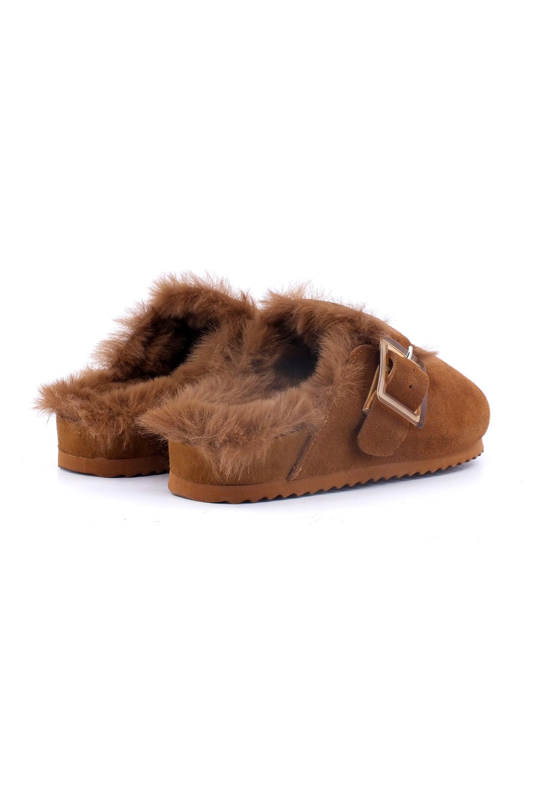COLORS OF CALIFORNIA Ciabatta Pelo Donna Cognac Marrone HC.FURBIO024 - Sandrini Calzature e Abbigliamento