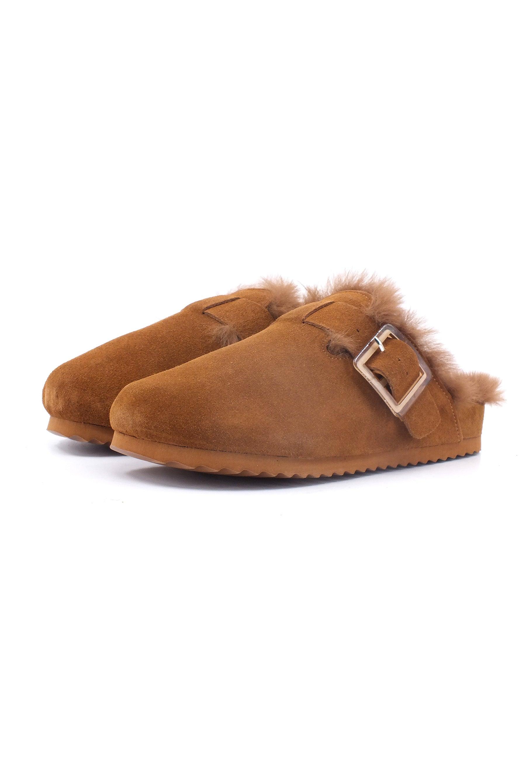 COLORS OF CALIFORNIA Ciabatta Pelo Donna Cognac Marrone HC.FURBIO024 - Sandrini Calzature e Abbigliamento