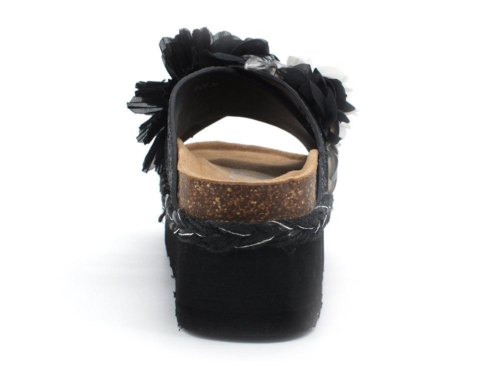 COLORS OF CALIFORNIA Ciabatta Platform Glitter Fiore Black HC.BES041 - Sandrini Calzature e Abbigliamento