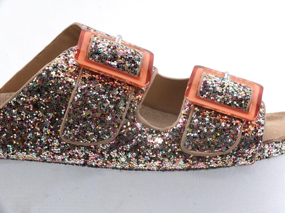 COLORS OF CALIFORNIA Ciabatta Platform Glitter Pink HC.BES031 - Sandrini Calzature e Abbigliamento