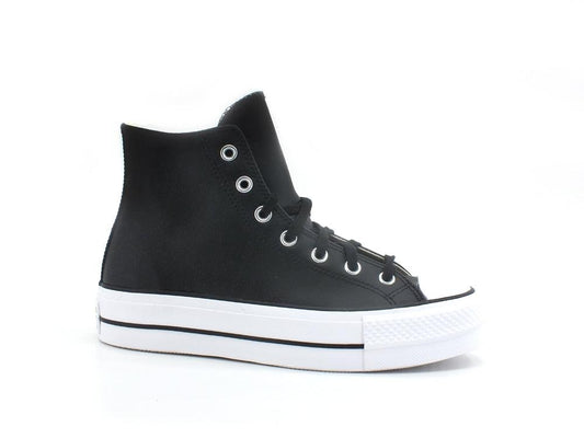 CONVERSE C.T. All Star Lift Hi Leather Sneaker Black White 561675C - Sandrini Calzature e Abbigliamento