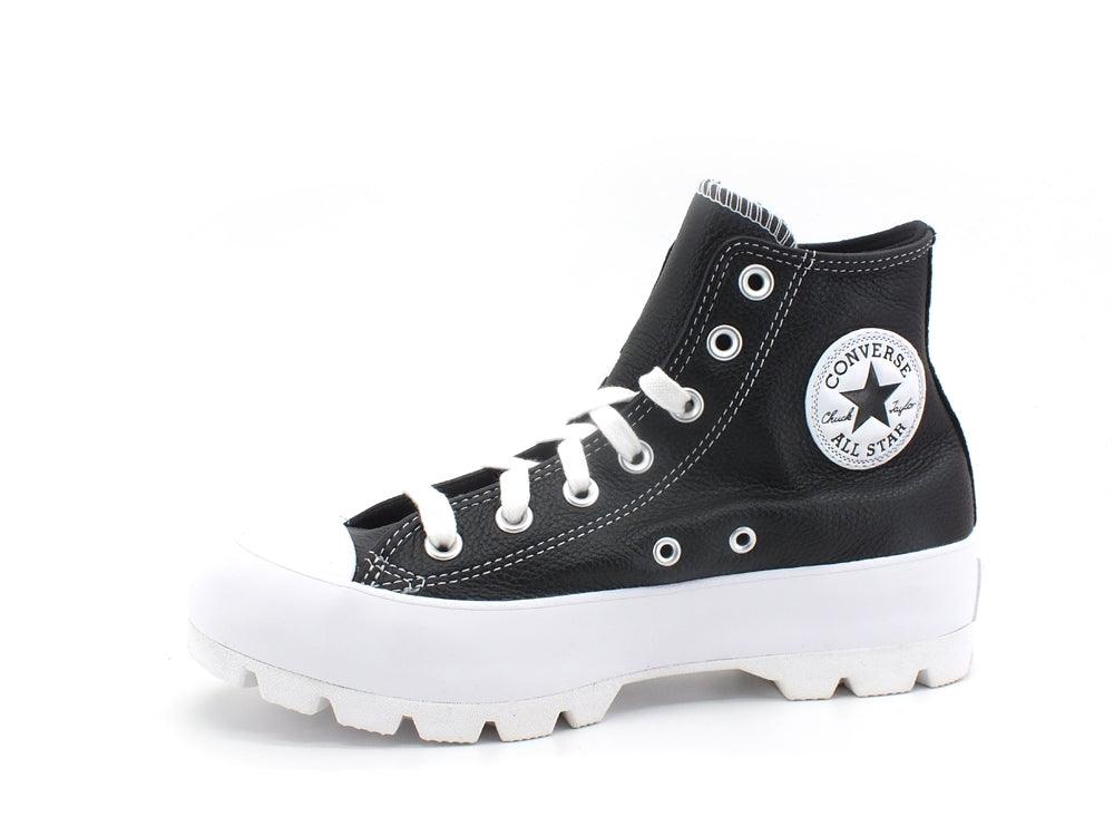 CONVERSE C.T. All Star Lugged Hi Leather Black White 567164C - Sandrini Calzature e Abbigliamento