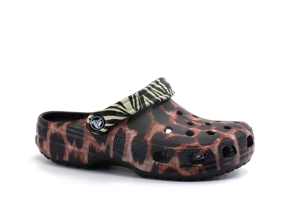 CROCS Classic Animal Remix Clog Ciabatta Gomma Black Leopard 207840-0ZR - Sandrini Calzature e Abbigliamento