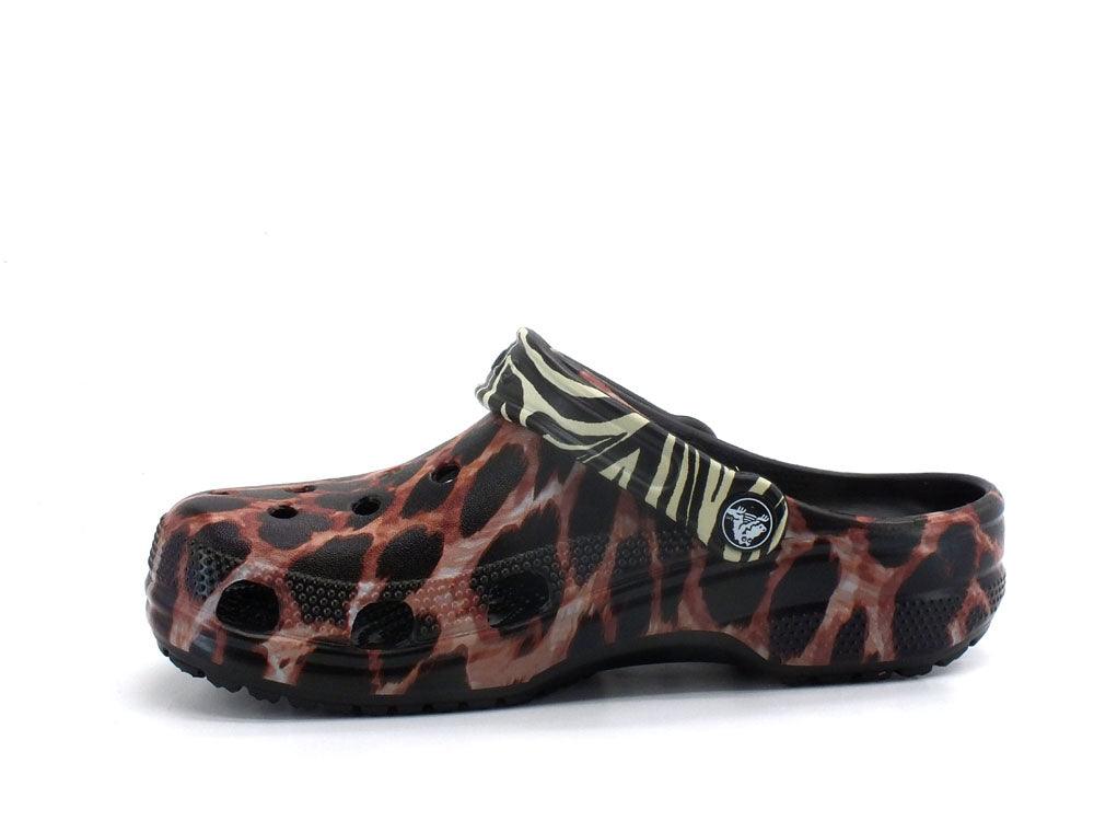 CROCS Classic Animal Remix Clog Ciabatta Gomma Black Leopard 207840-0ZR - Sandrini Calzature e Abbigliamento