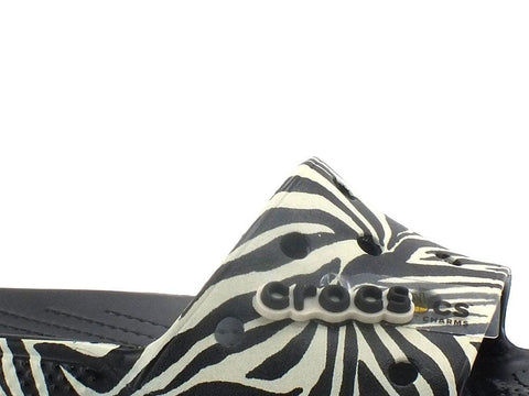 CROCS Classic Animal Remix Side Ciabatta Gomma Black Zebra 207841-0ZG - Sandrini Calzature e Abbigliamento