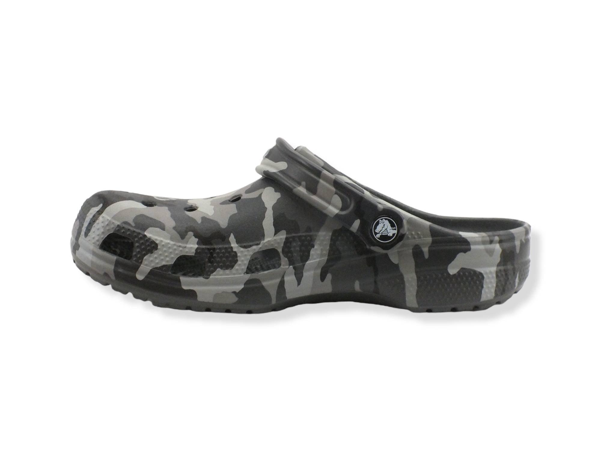 CROCS Classic Printed Camo Ciabatta Gomma Uomo Grigio State Grey Multi 206454-0IE - Sandrini Calzature e Abbigliamento