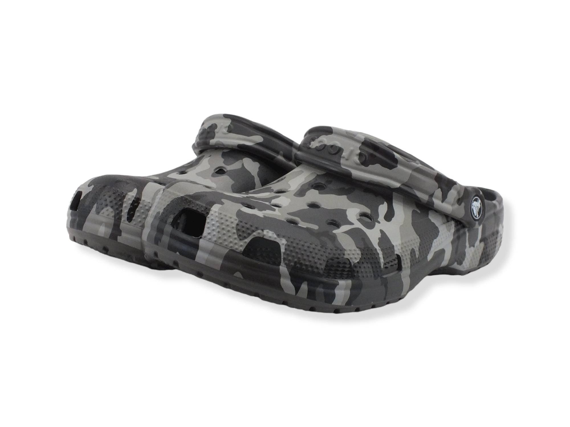 CROCS Classic Printed Camo Ciabatta Gomma Uomo Grigio State Grey Multi 206454-0IE - Sandrini Calzature e Abbigliamento
