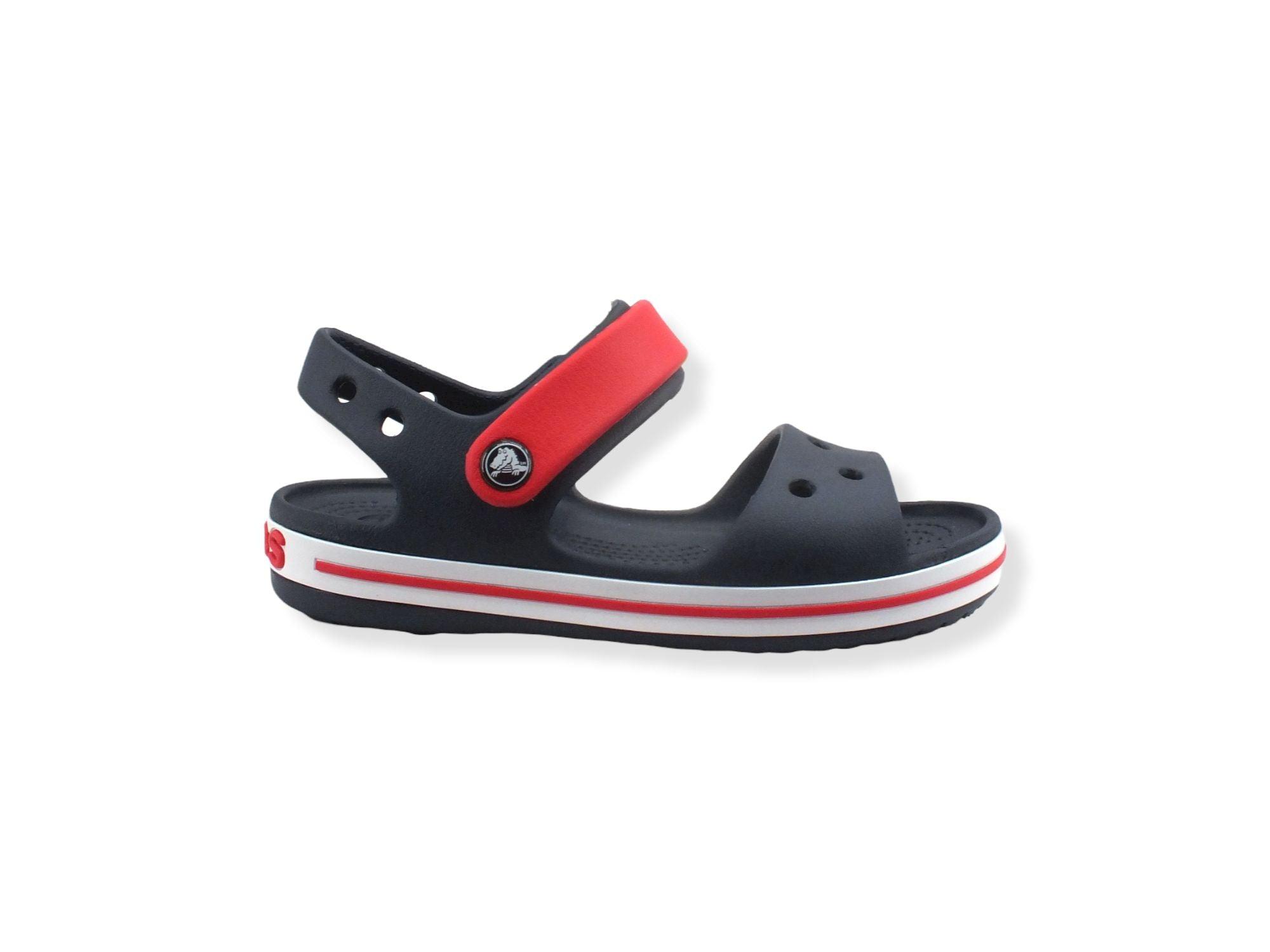 Scopri CROCS Crocband Kids Sandalo Gomma Bambino Blu Navy Red