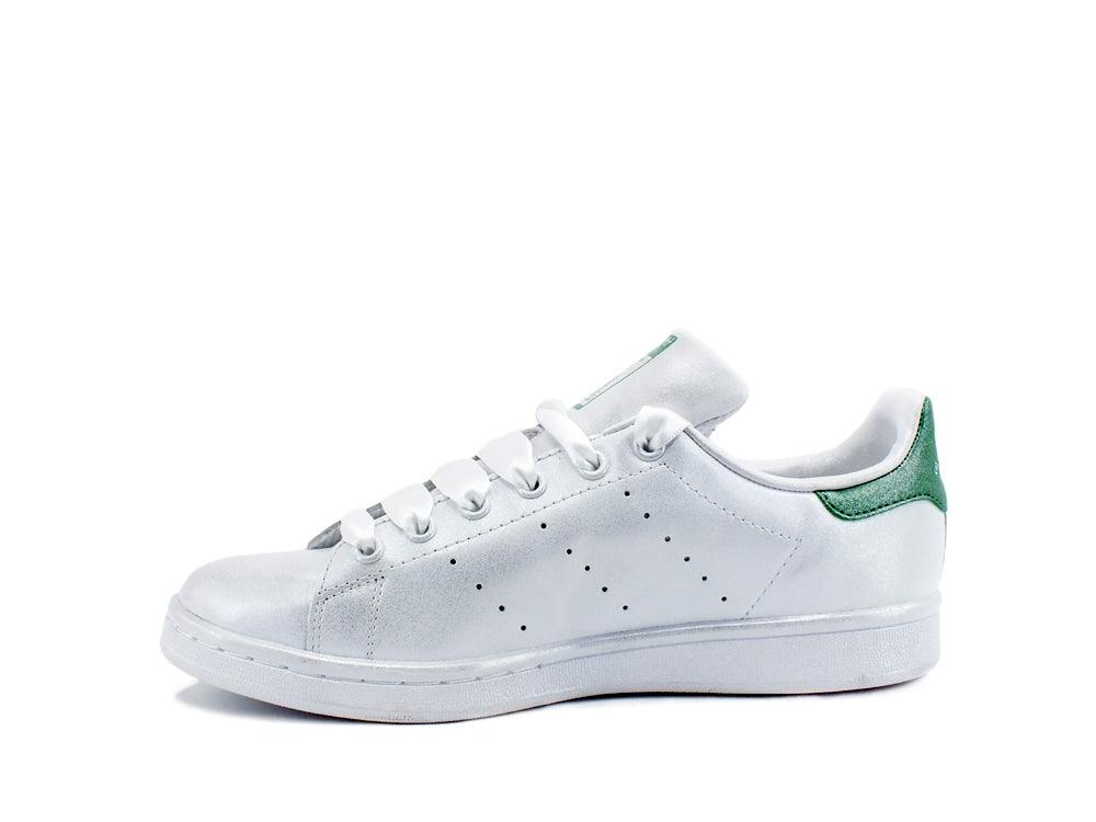 CUSTOM / ADIDAS Stan Smith Sneaker Flower White Green - Sandrini Calzature e Abbigliamento