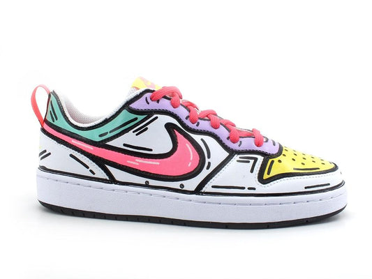 CUSTOM / NIKE Court Boroungh Low 2 GS Comics Sneaker - Sandrini Calzature e Abbigliamento