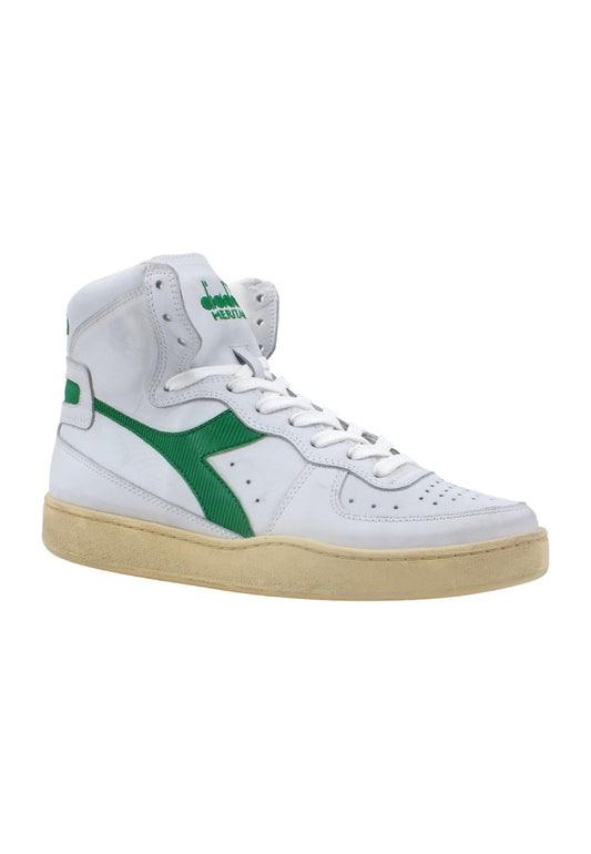 DIADORA Basket Used Sneaker Uomo White Verdant Green 201.15856901C6834 - Sandrini Calzature e Abbigliamento